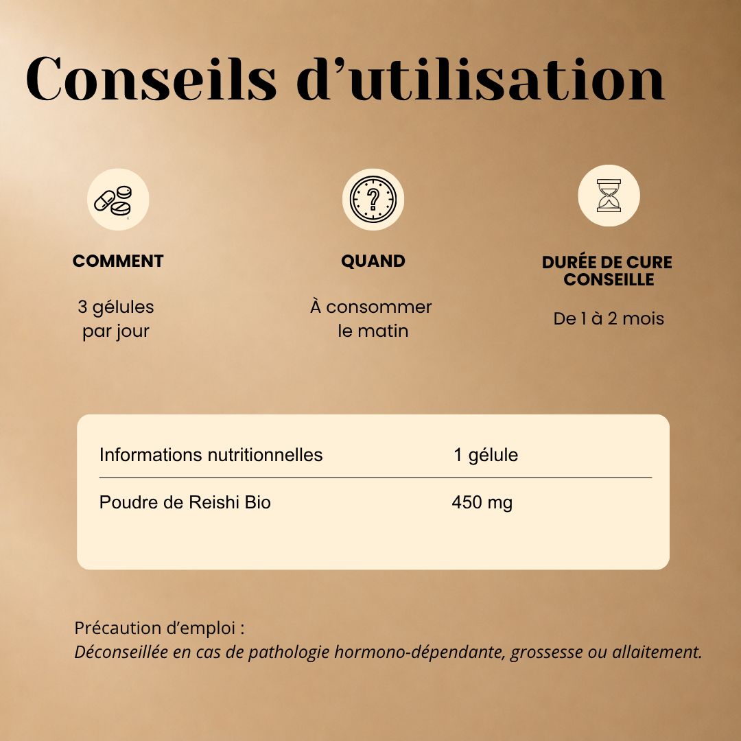 Gélules de Reishi Bio – Immunité, Sérénité & Vitalité