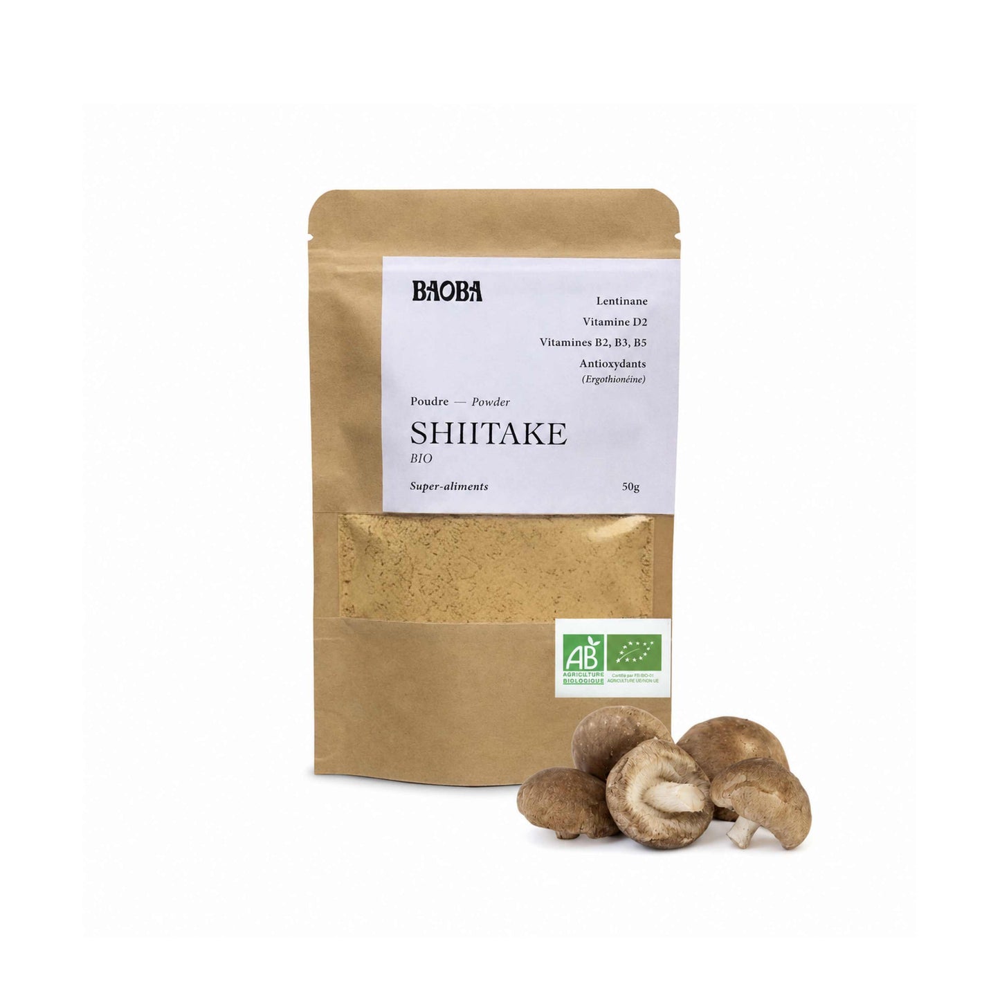 Poudre de Shiitake BIO