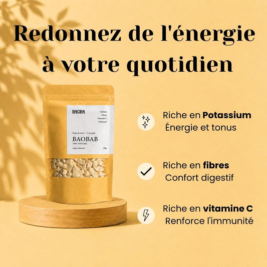 Pulpe de Baobab – Fibres, Vitamine C & Antioxydants