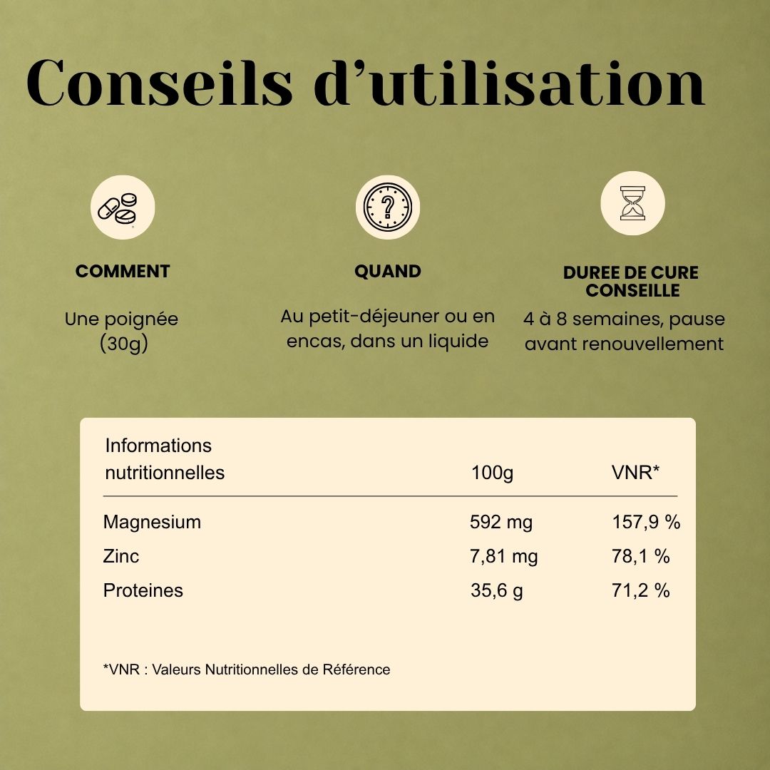Graines de Courge Bio – Zinc, Magnésium & Protéines