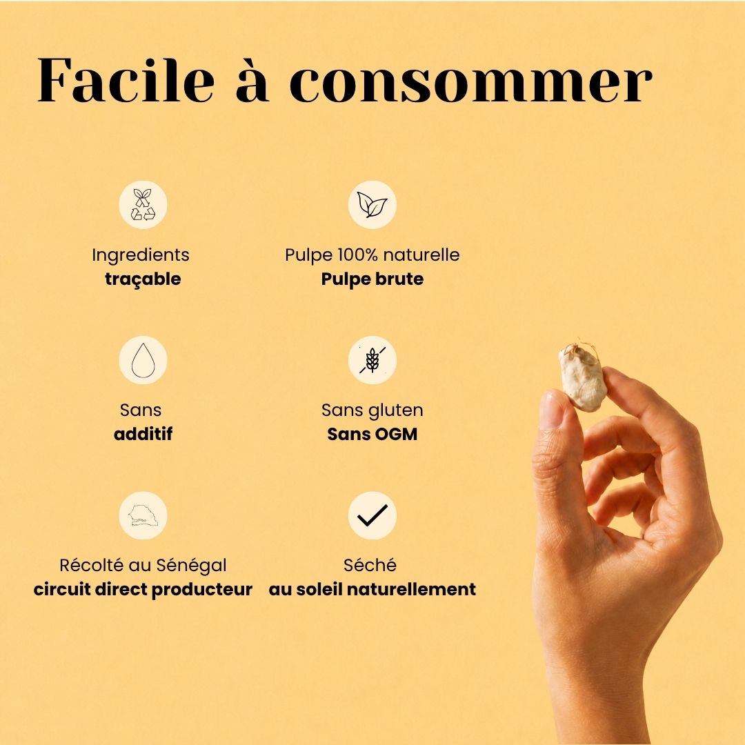 Pulpe de Baobab – Fibres, Vitamine C & Antioxydants