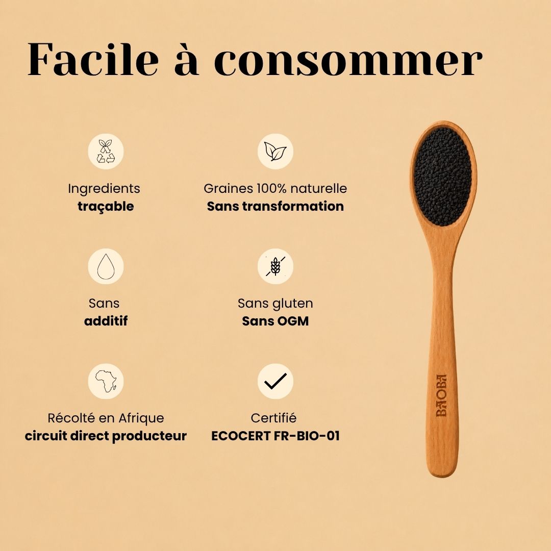 Graines de Nigelle Bio – Cumin Noir, Immunité & Digestion