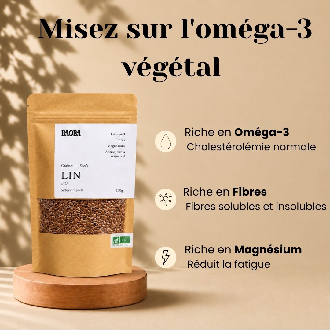 Graines de Lin Bio – Riches en Oméga-3 & Fibres