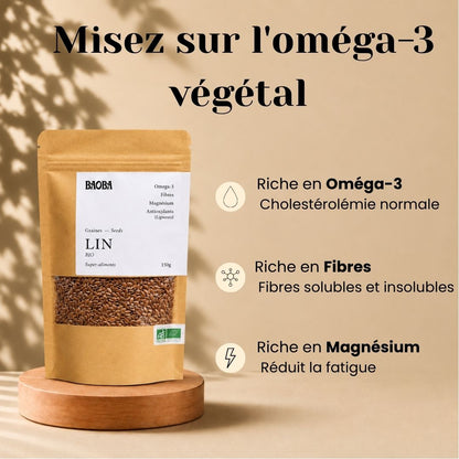 Graines de Lin Bio – Riches en Oméga-3 & Fibres