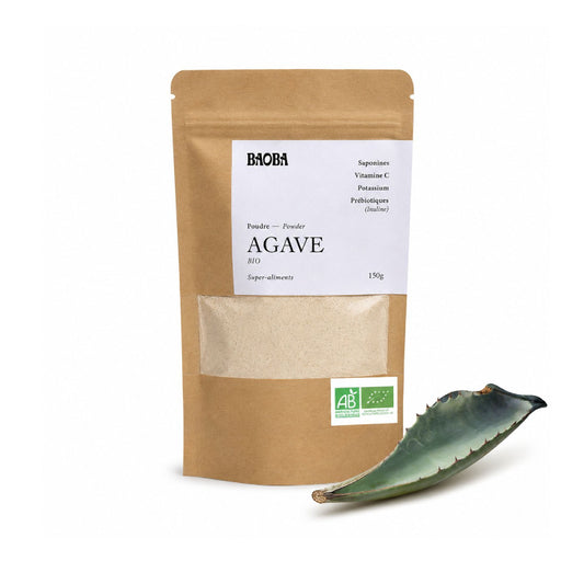 Poudre d'agave bio BAOBA, édulcorant naturel à index glycémique bas