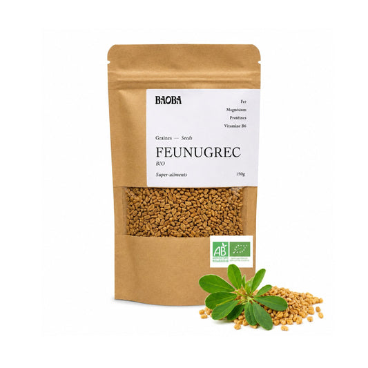 Graines de fenugrec bio BAOBA pour la digestion et le tonus