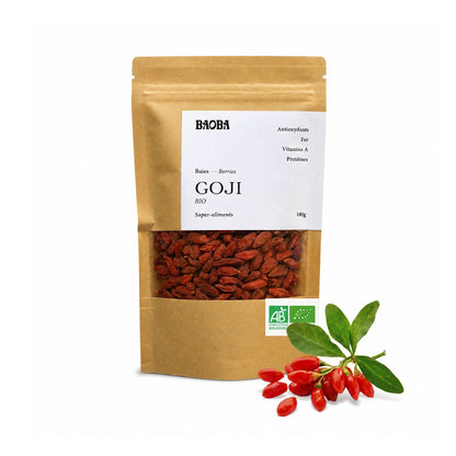 Baies de goji bio BAOBA, riches en antioxydants et vitamine C