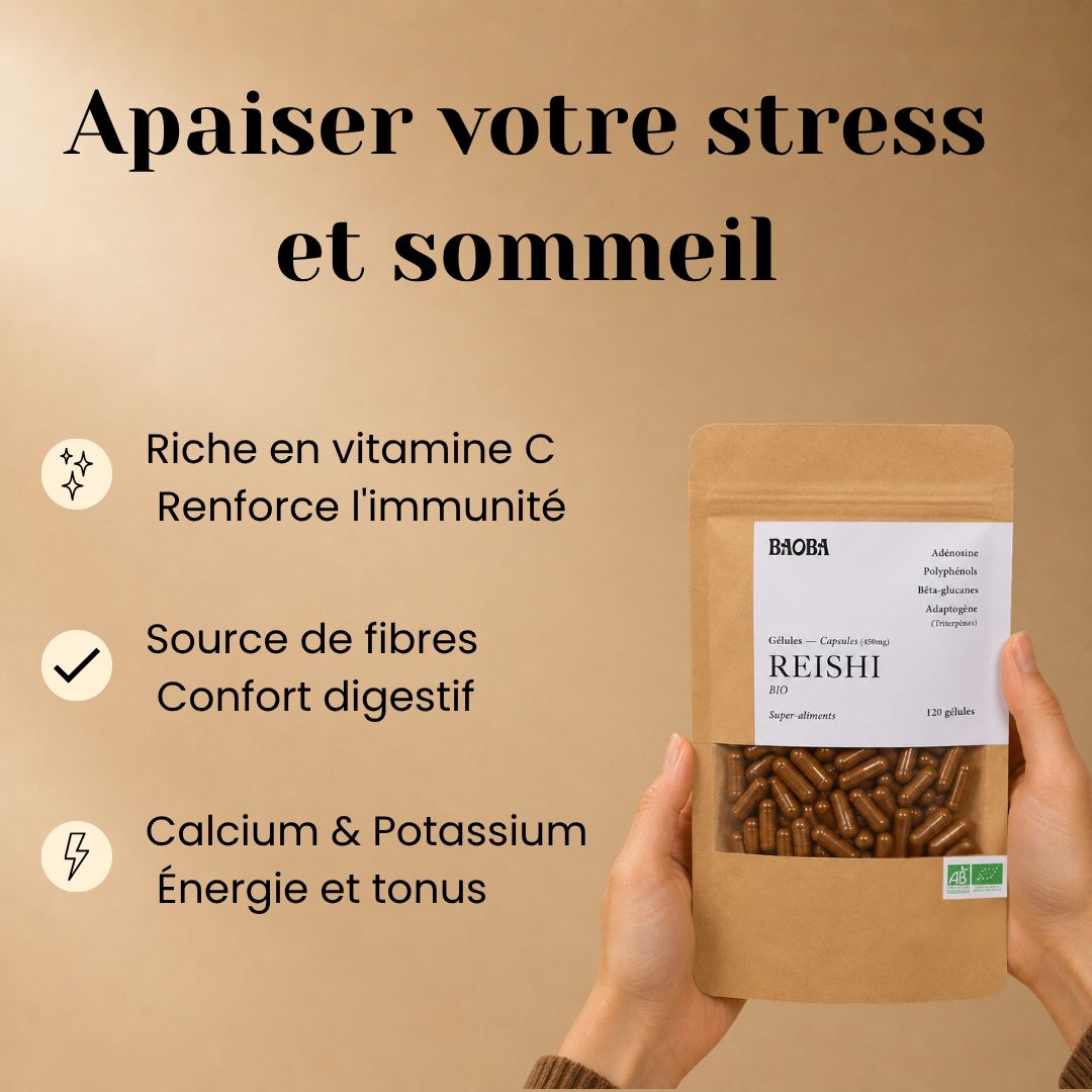 Gélules de Reishi Bio – Immunité, Sérénité & Vitalité