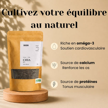 Graines de Chia Bio – Riches en Oméga-3, Protéines & Fibres