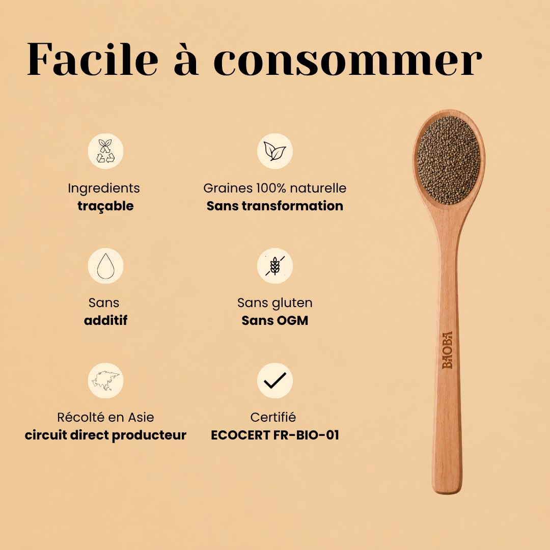 Graines de Chia Bio – Riches en Oméga-3, Protéines & Fibres