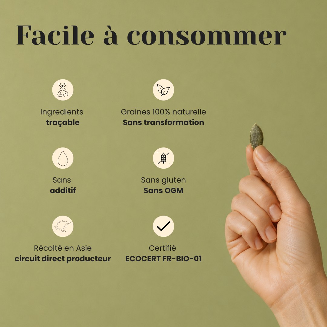Graines de Courge Bio – Zinc, Magnésium & Protéines
