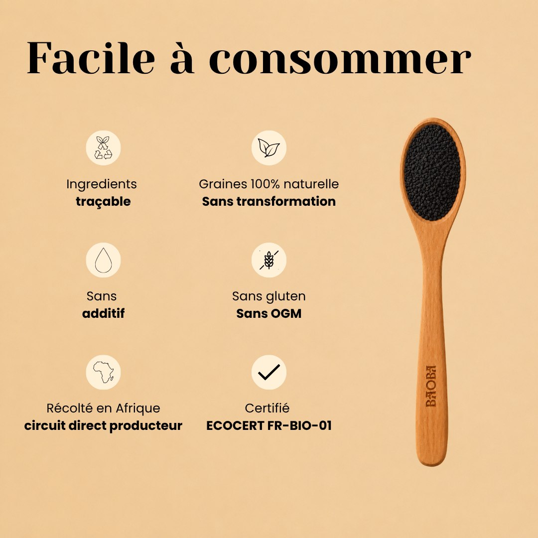 Graines de Nigelle Bio – Cumin Noir, Immunité & Digestion