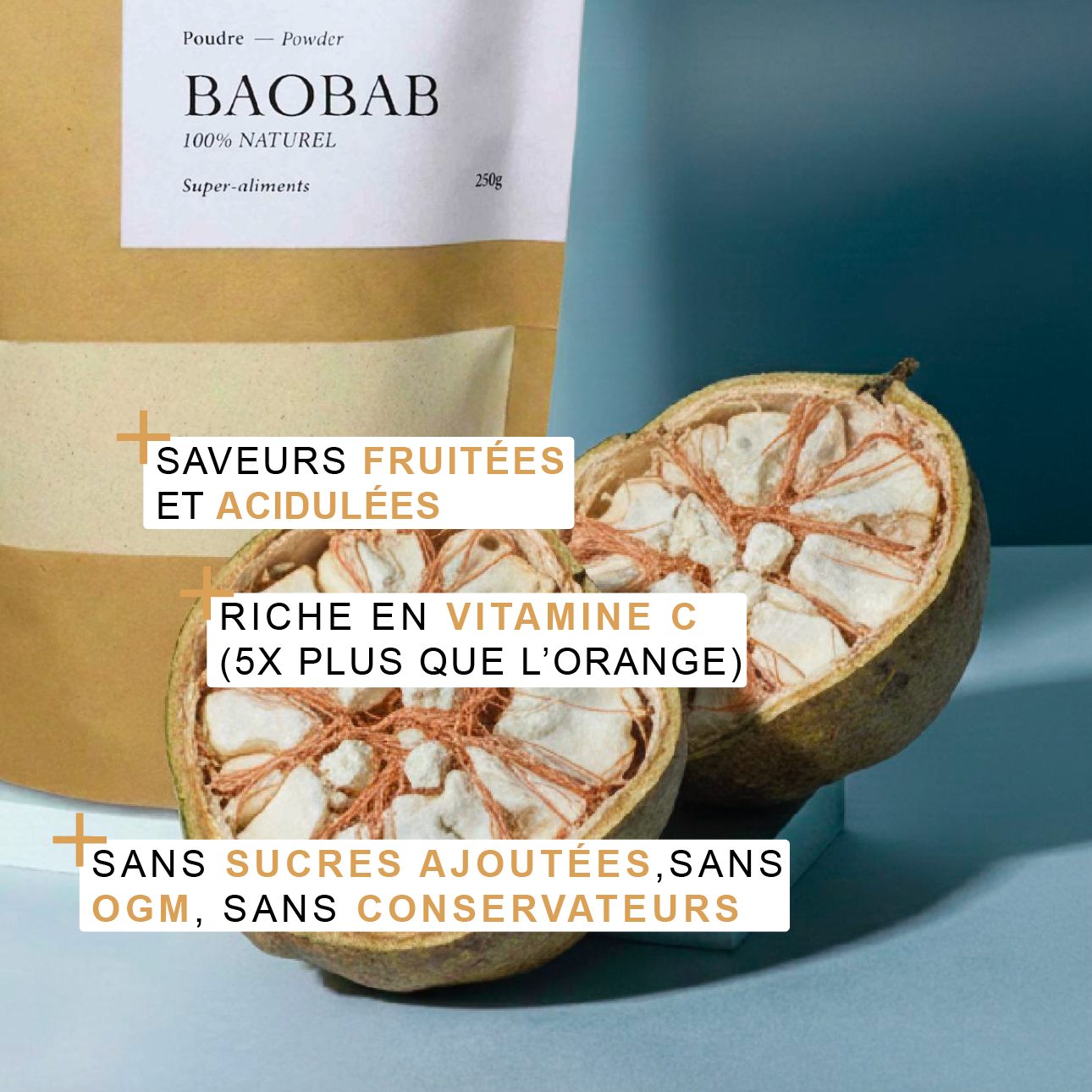 Poudre de Baobab 100% Naturelle | 100g