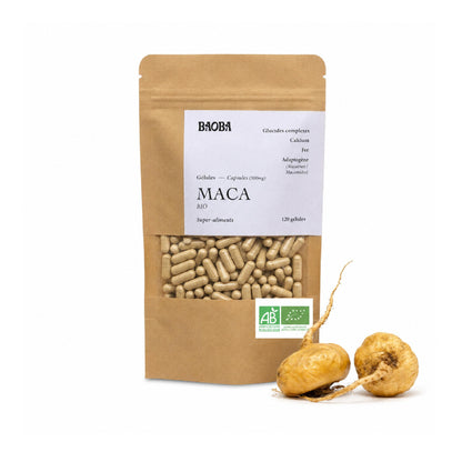 Gélules de maca bio BAOBA pour l'énergie et la vitalité